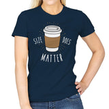 Size Does Matter - Womens T-Shirts RIPT Apparel Small / Navy
