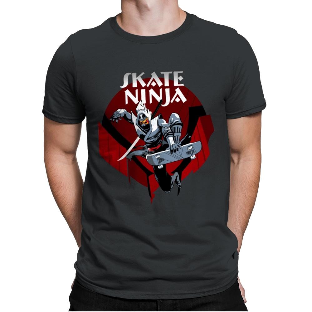 Skate Ninja - Mens Premium T-Shirts RIPT Apparel Small / Heavy Metal