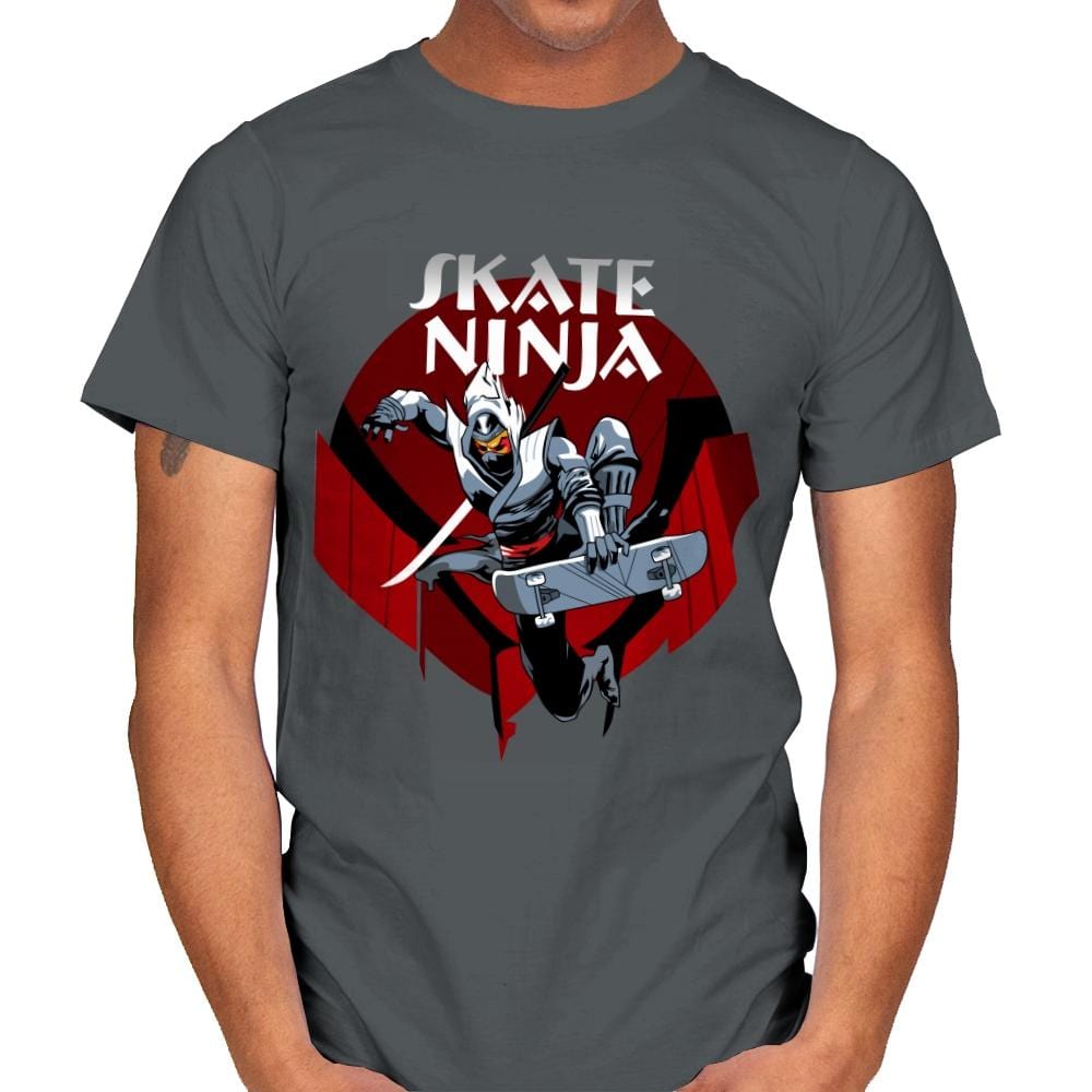 Skate Ninja - Mens T-Shirts RIPT Apparel Small / Charcoal
