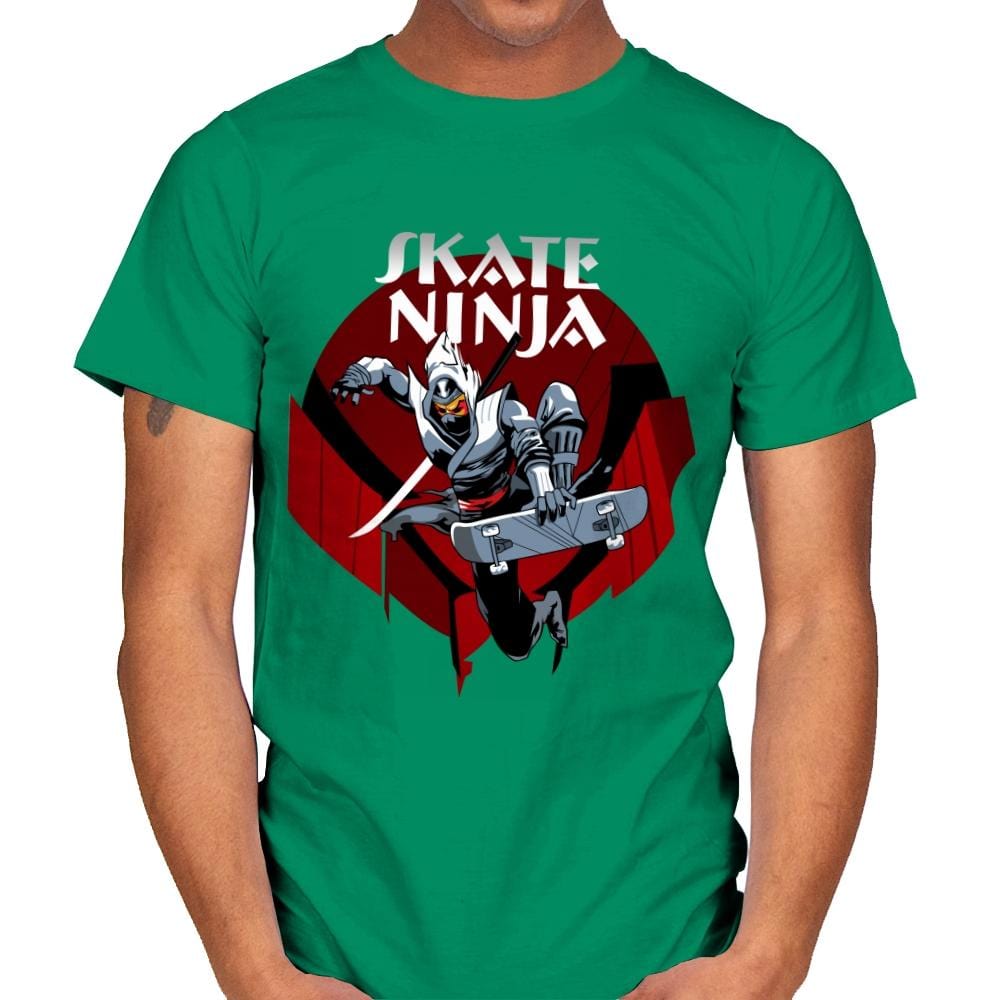 Skate Ninja - Mens T-Shirts RIPT Apparel Small / Kelly