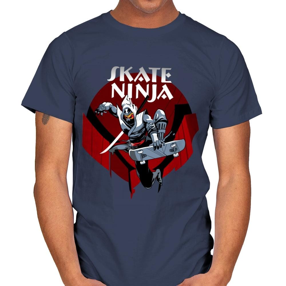 Skate Ninja - Mens T-Shirts RIPT Apparel Small / Navy