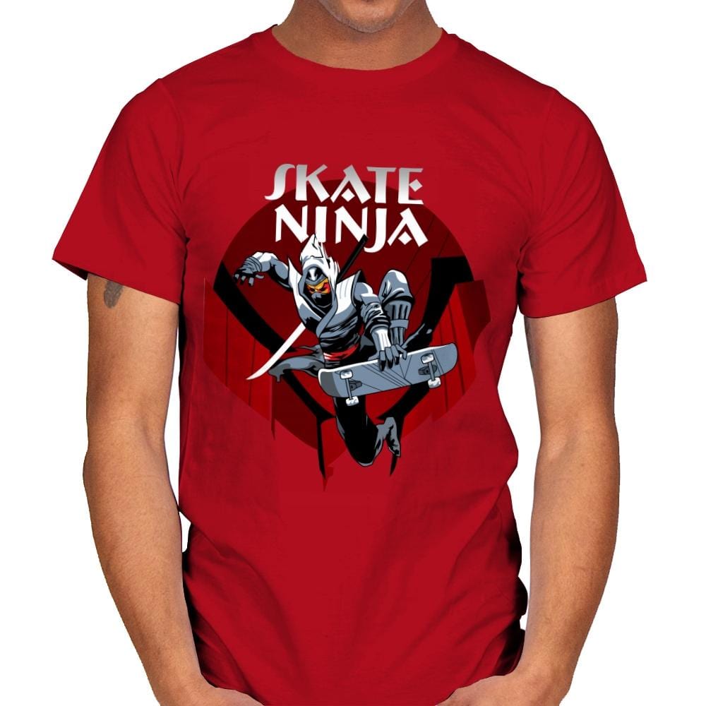 Skate Ninja - Mens T-Shirts RIPT Apparel Small / Red