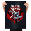Skate Ninja - Prints Posters RIPT Apparel 18x24 / Black