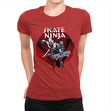 Skate Ninja - Womens Premium T-Shirts RIPT Apparel Small / Red