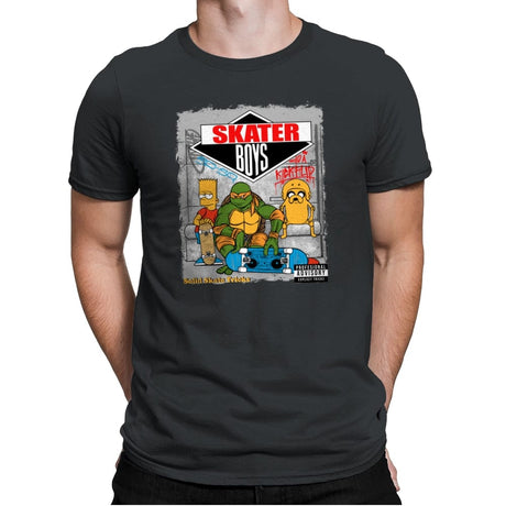 Skater Boys - Mens Premium T-Shirts RIPT Apparel Small / Heavy Metal