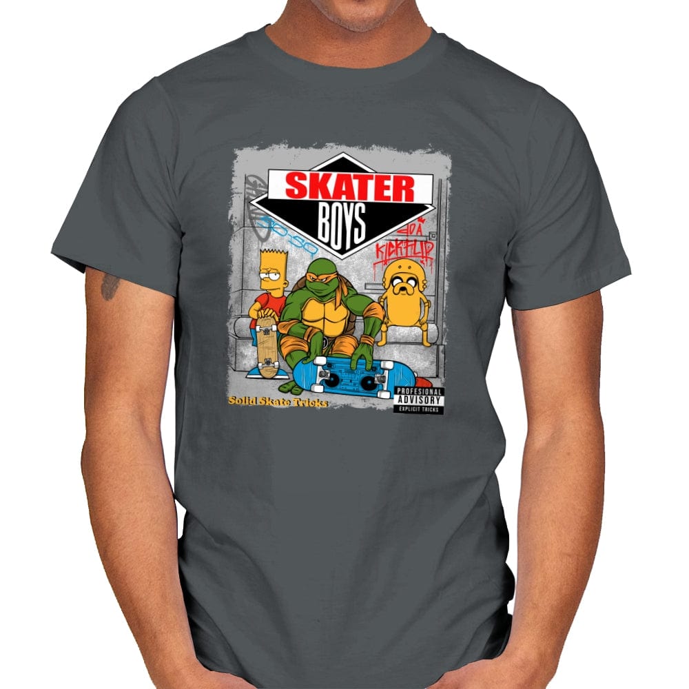 Skater Boys - Mens T-Shirts RIPT Apparel Small / Charcoal