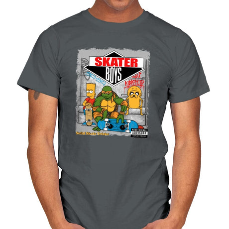 Skater Boys - Mens T-Shirts RIPT Apparel Small / Charcoal