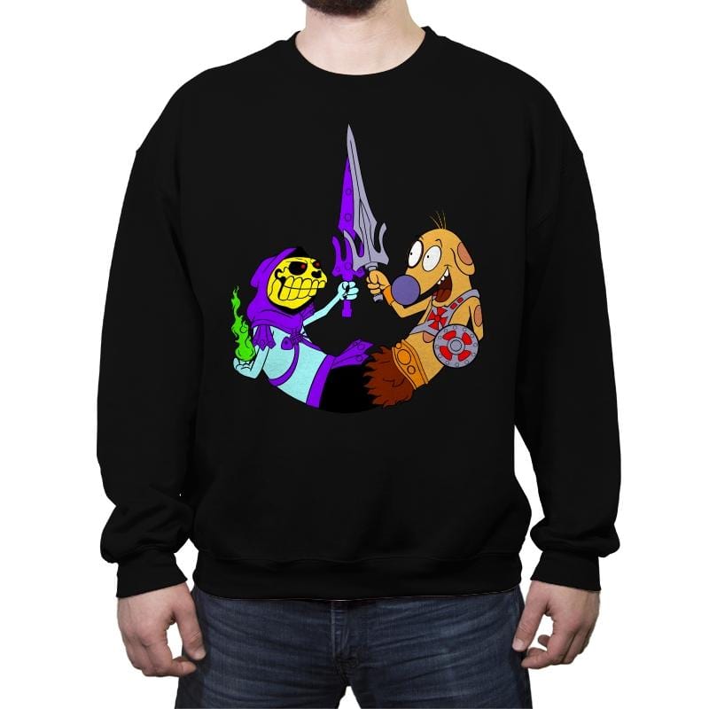 Skele-Dog  - Crew Neck Sweatshirt Crew Neck Sweatshirt RIPT Apparel Small / Black