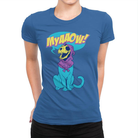Skelemeow Exclusive - Womens Premium T-Shirts RIPT Apparel Small / Royal