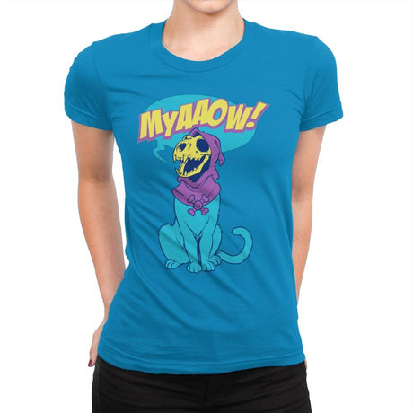 Skelemeow Exclusive - Womens Premium T-Shirts RIPT Apparel Small / Turquoise