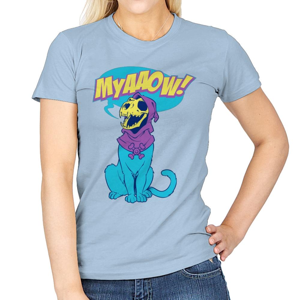 Skelemeow Exclusive - Womens T-Shirts RIPT Apparel Small / Light Blue