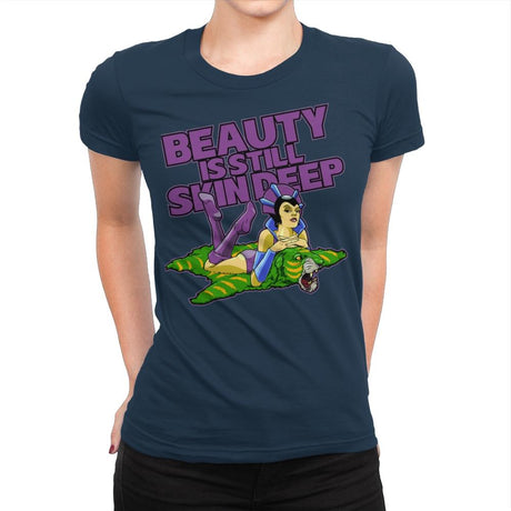 Skin Deep - Womens Premium T-Shirts RIPT Apparel Small / Midnight Navy