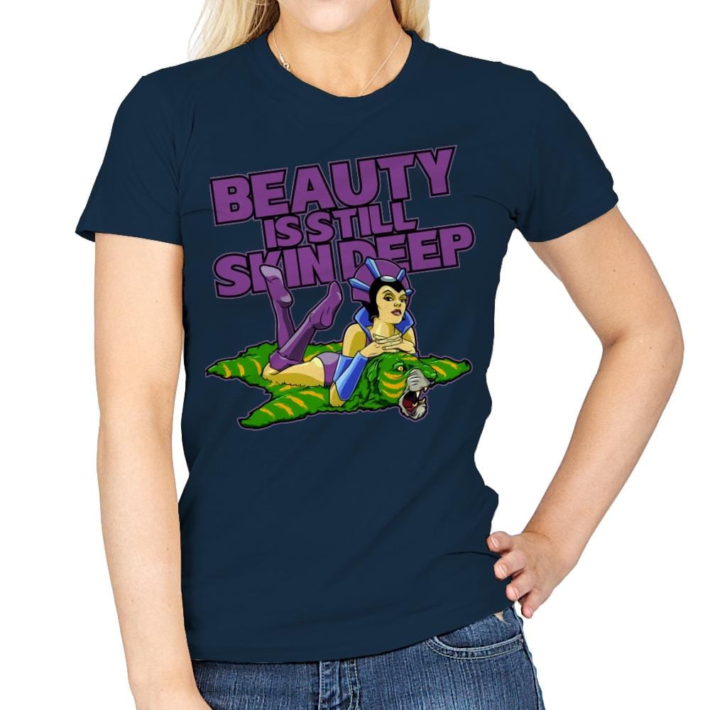 Skin Deep - Womens T-Shirts RIPT Apparel Small / Navy