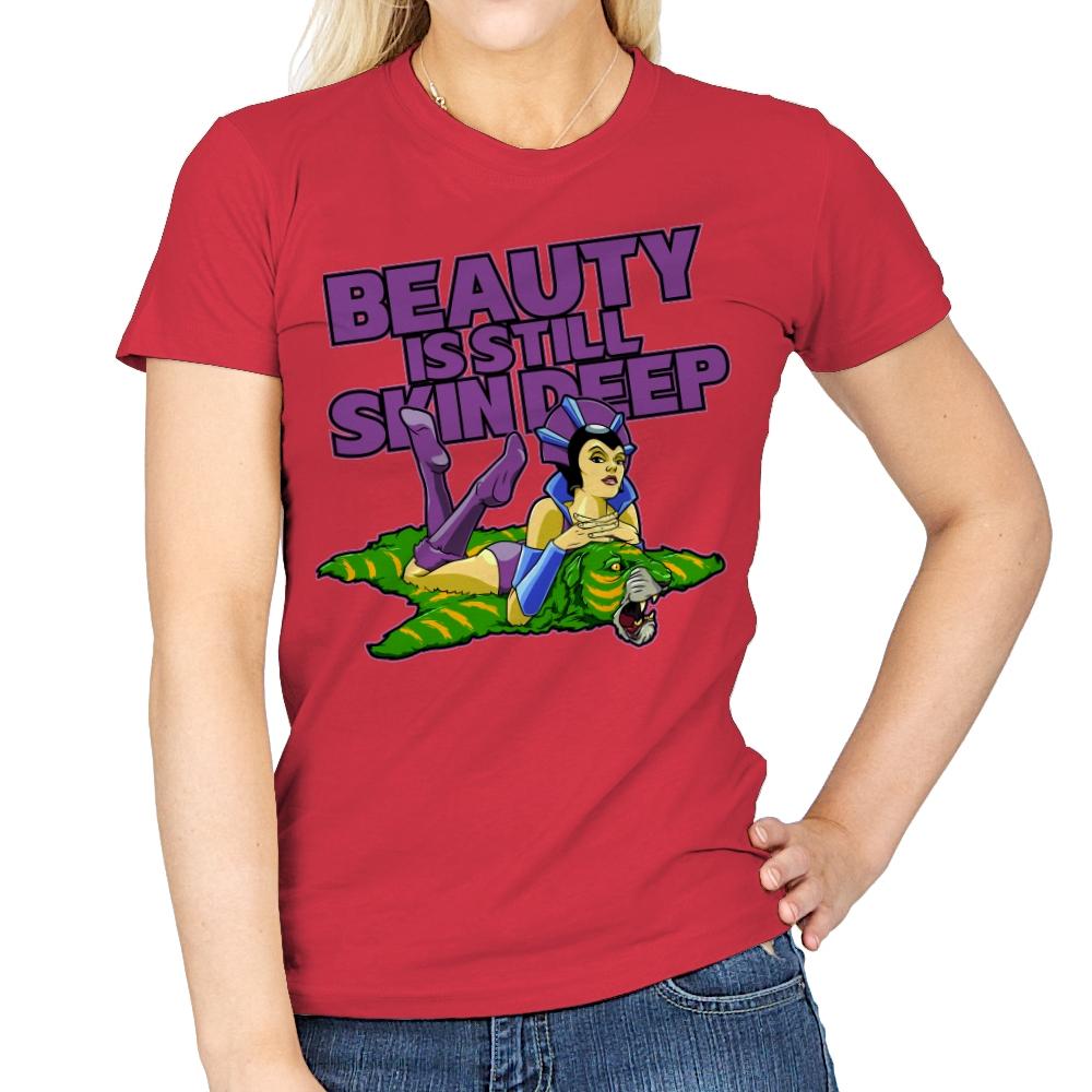 Skin Deep - Womens T-Shirts RIPT Apparel Small / Red