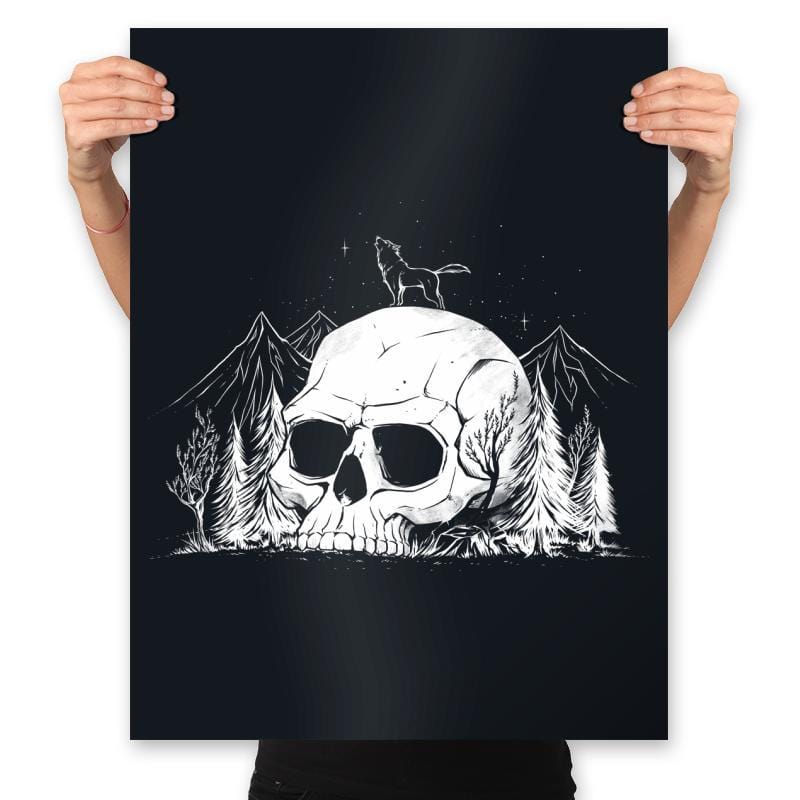 Skull Forest - Prints Posters RIPT Apparel 18x24 / Black