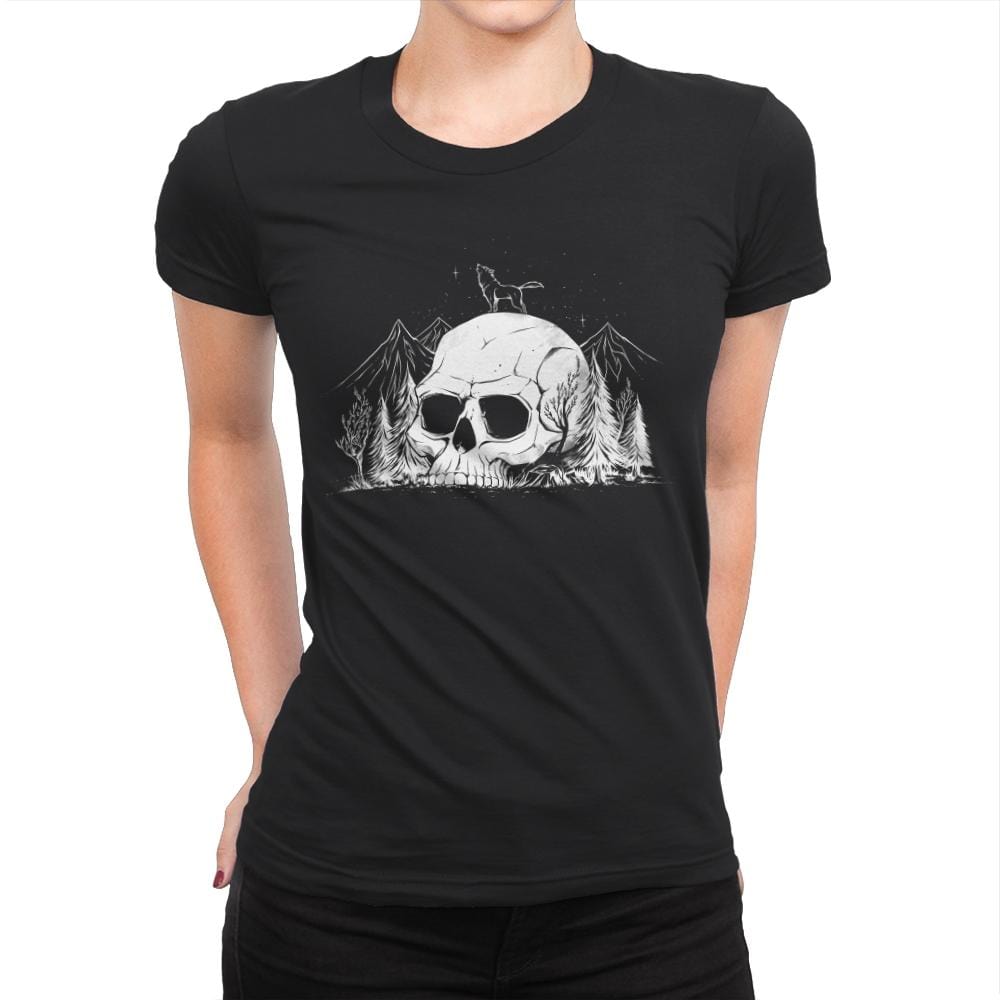 Skull Forest - Womens Premium T-Shirts RIPT Apparel Small / Black