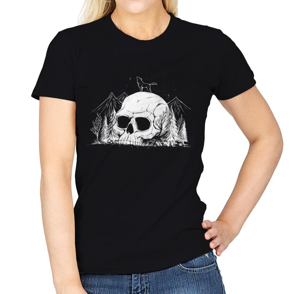 Skull Forest - Womens T-Shirts RIPT Apparel Small / Black