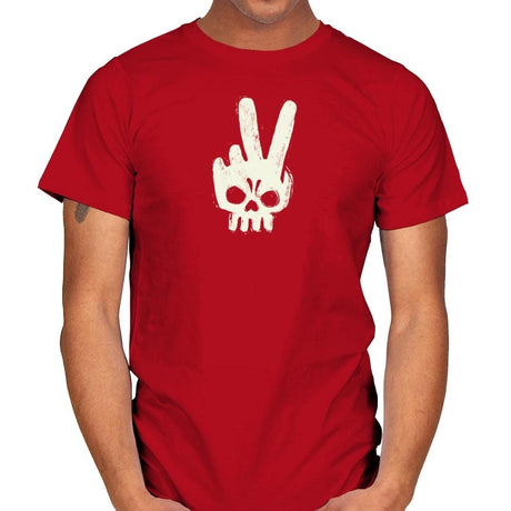 Skull Hand - Mens T-Shirts RIPT Apparel Small / Red