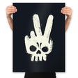 Skull Hand - Prints Posters RIPT Apparel 18x24 / Black