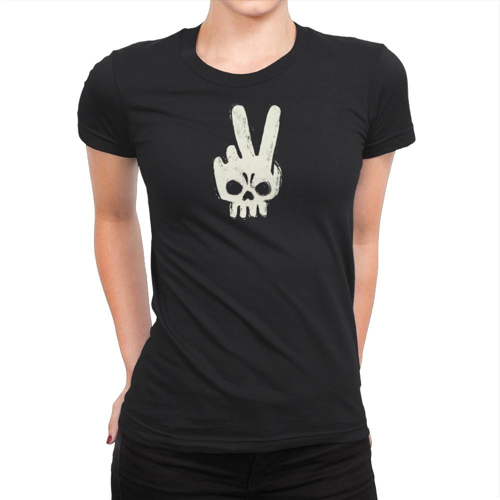 Skull Hand - Womens Premium T-Shirts RIPT Apparel Small / Black