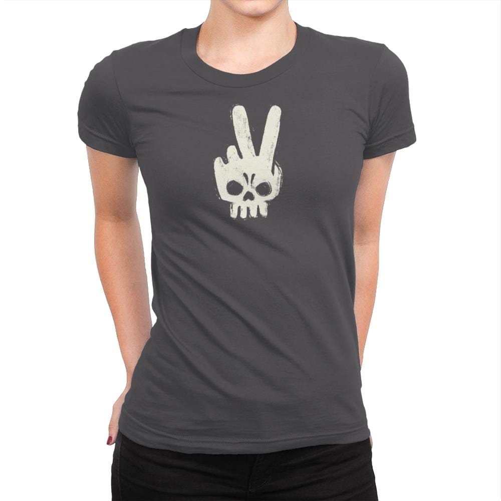 Skull Hand - Womens Premium T-Shirts RIPT Apparel Small / Heavy Metal