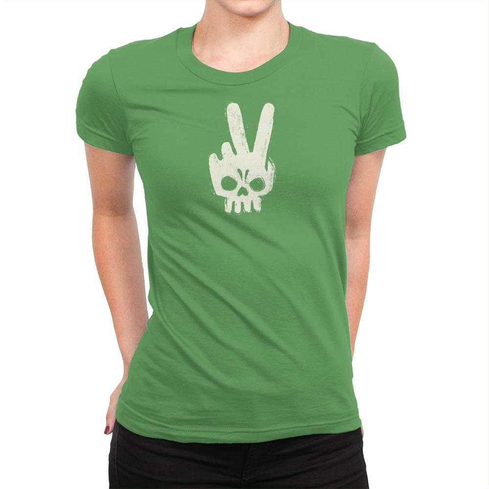 Skull Hand - Womens Premium T-Shirts RIPT Apparel Small / Kelly