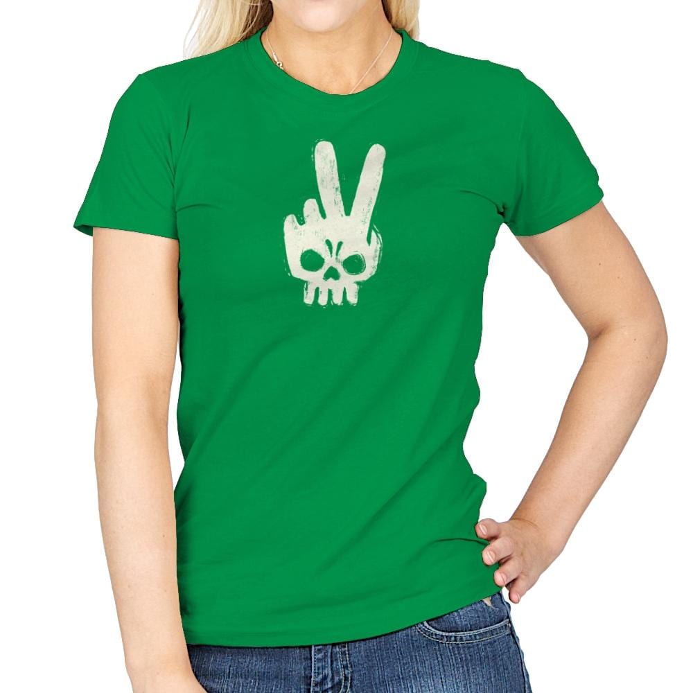 Skull Hand - Womens T-Shirts RIPT Apparel Small / Irish Green