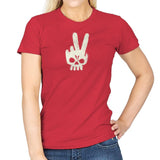 Skull Hand - Womens T-Shirts RIPT Apparel Small / Red
