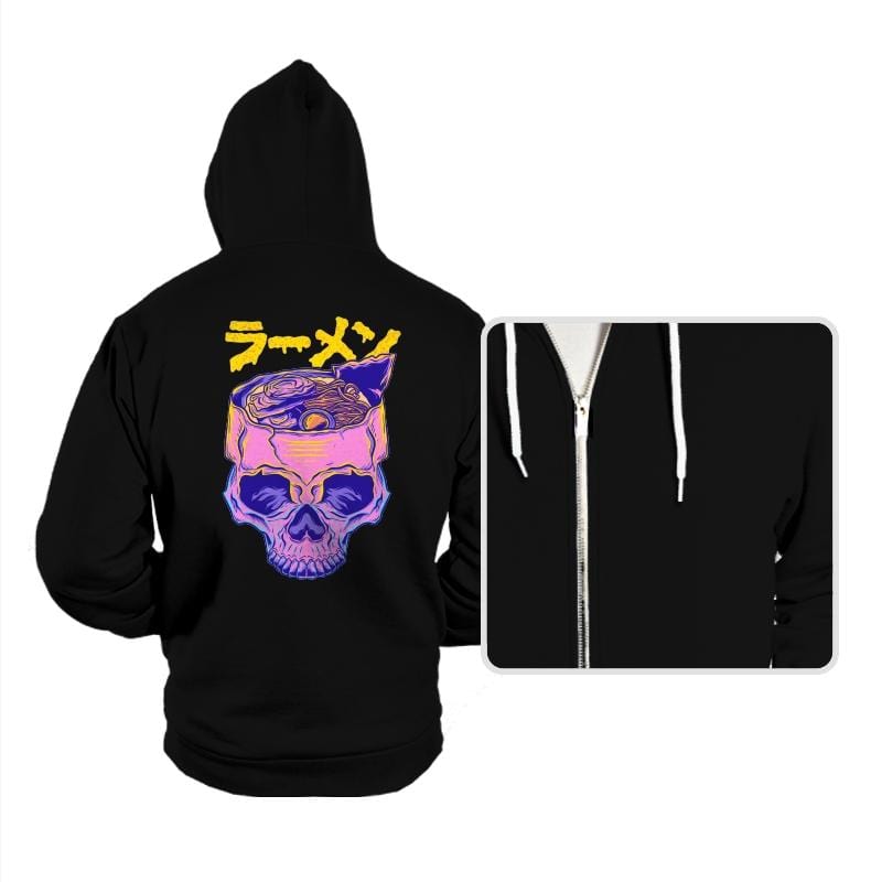 Skull Ramen - Hoodies Hoodies RIPT Apparel Small / Black