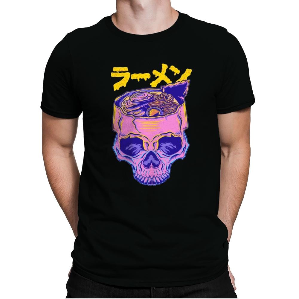 Skull Ramen - Mens Premium T-Shirts RIPT Apparel Small / Black