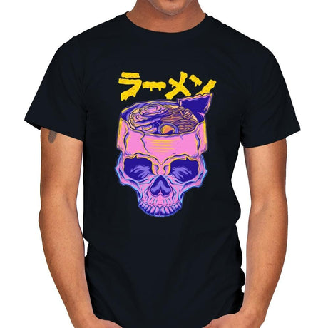 Skull Ramen - Mens T-Shirts RIPT Apparel Small / Black