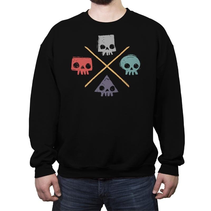 Skull Shapes - Crew Neck Sweatshirt Crew Neck Sweatshirt RIPT Apparel Small / Black