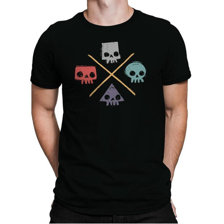 Skull Shapes - Mens Premium T-Shirts RIPT Apparel Small / Black