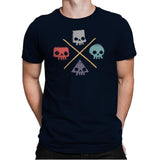 Skull Shapes - Mens Premium T-Shirts RIPT Apparel Small / Midnight Navy