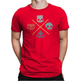 Skull Shapes - Mens Premium T-Shirts RIPT Apparel Small / Red