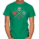 Skull Shapes - Mens T-Shirts RIPT Apparel Small / Kelly