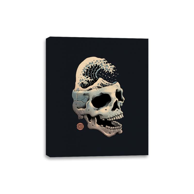 Skull Wave - Canvas Wraps Canvas Wraps RIPT Apparel 8x10 / Black