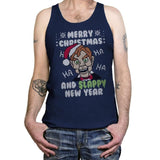 Slappy New Year! - Ugly Holiday - Tanktop Tanktop RIPT Apparel X-Small / Navy