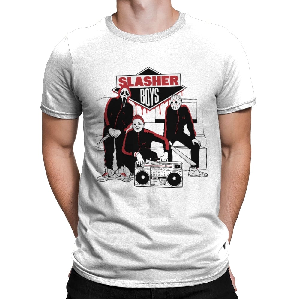 Slasher Boys - Mens Premium T-Shirts RIPT Apparel Small / White