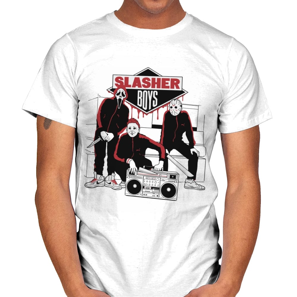 Slasher Boys - Mens T-Shirts RIPT Apparel Small / White