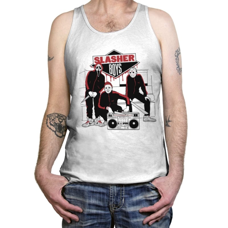 Slasher Boys - Tanktop Tanktop RIPT Apparel X-Small / White