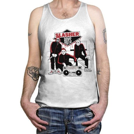Slasher Boys - Tanktop Tanktop RIPT Apparel X-Small / White