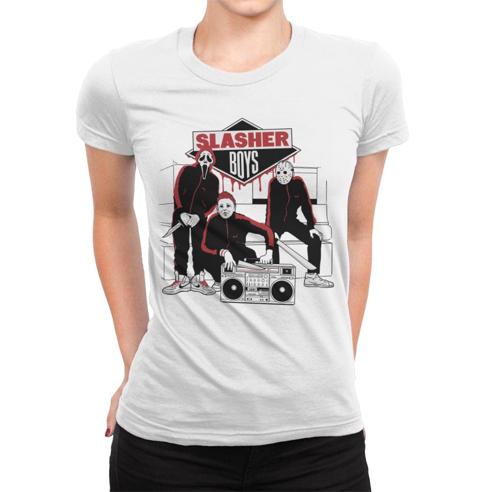 Slasher Boys - Womens Premium T-Shirts RIPT Apparel Small / White