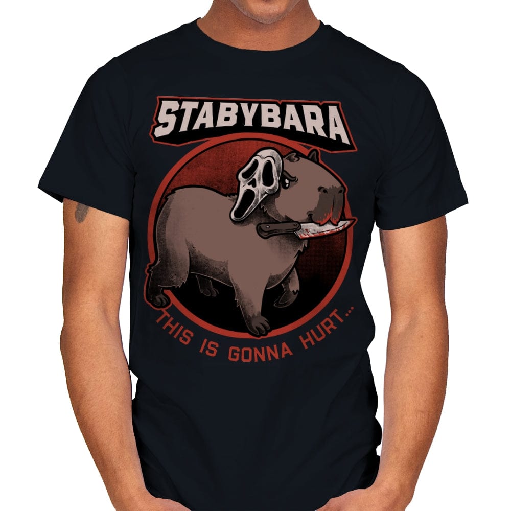 Slasher Capybara  - Mens T-Shirts RIPT Apparel Small / Black