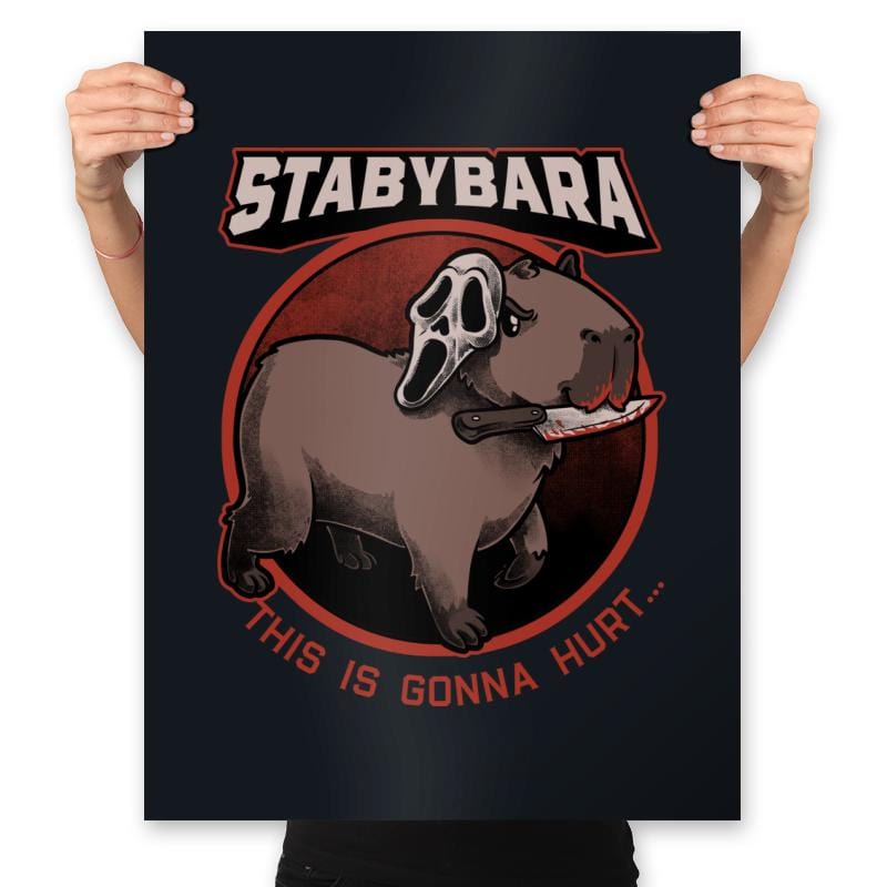 Slasher Capybara  - Prints Posters RIPT Apparel 18x24 / Black