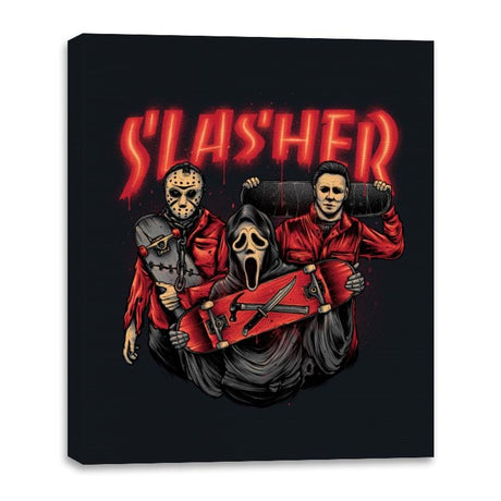 Slasher Club - Canvas Wraps Canvas Wraps RIPT Apparel 16x20 / Black