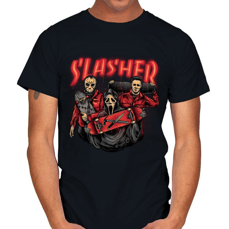 Slasher Club - Mens T-Shirts RIPT Apparel Small / Black