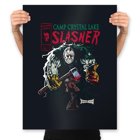 Slasher Cover - Shirt Club - Prints Posters RIPT Apparel 18x24 / Black