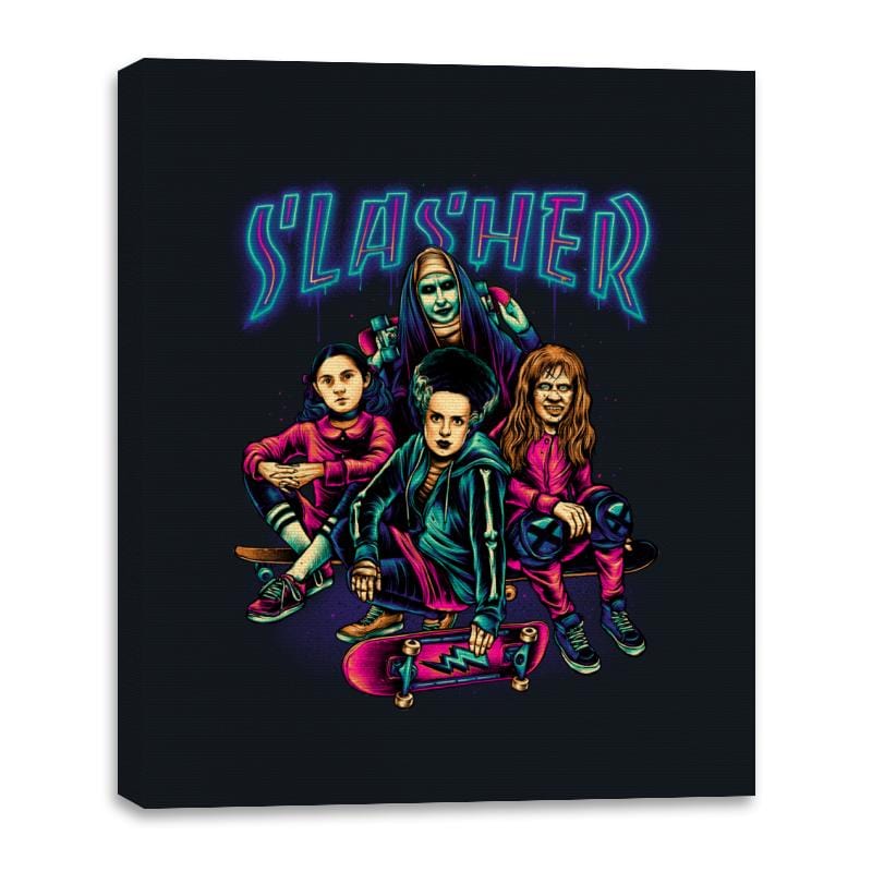 Slasher Girls - Canvas Wraps Canvas Wraps RIPT Apparel 16x20 / Black