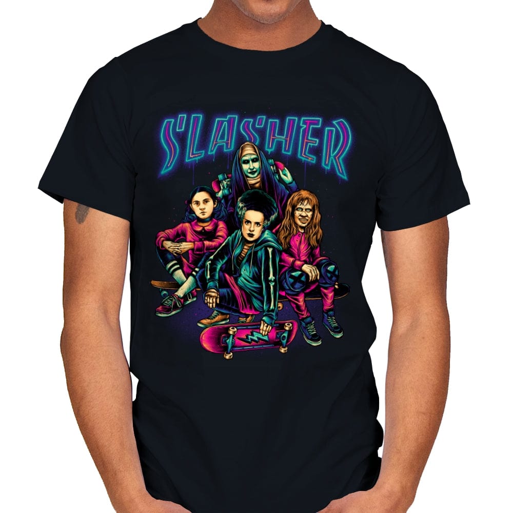 Slasher Girls - Mens T-Shirts RIPT Apparel Small / Black